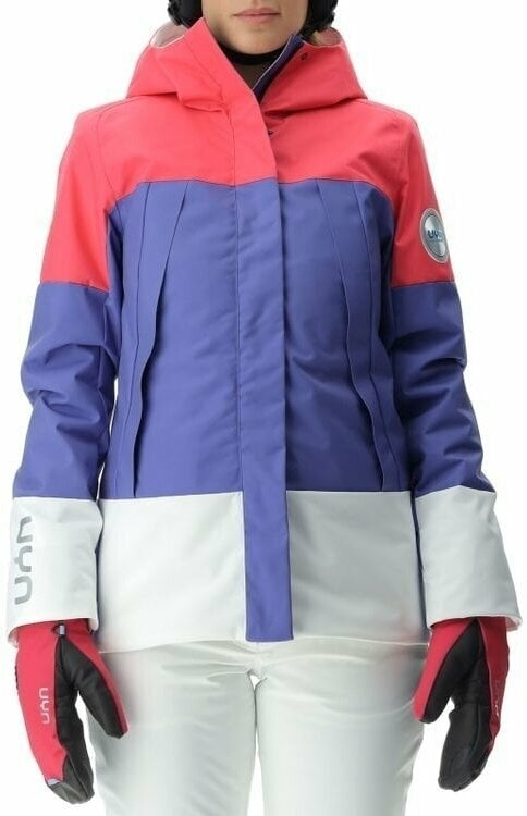 Chaqueta de esquí UYN Lady Natyon Snowqueen Jacket Full Zip Pink Yarrow/Blue Iris/Optical White S