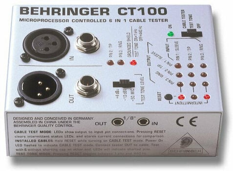 Τέστερ Καλωδίων Behringer CT100 Τέστερ Καλωδίων - 1