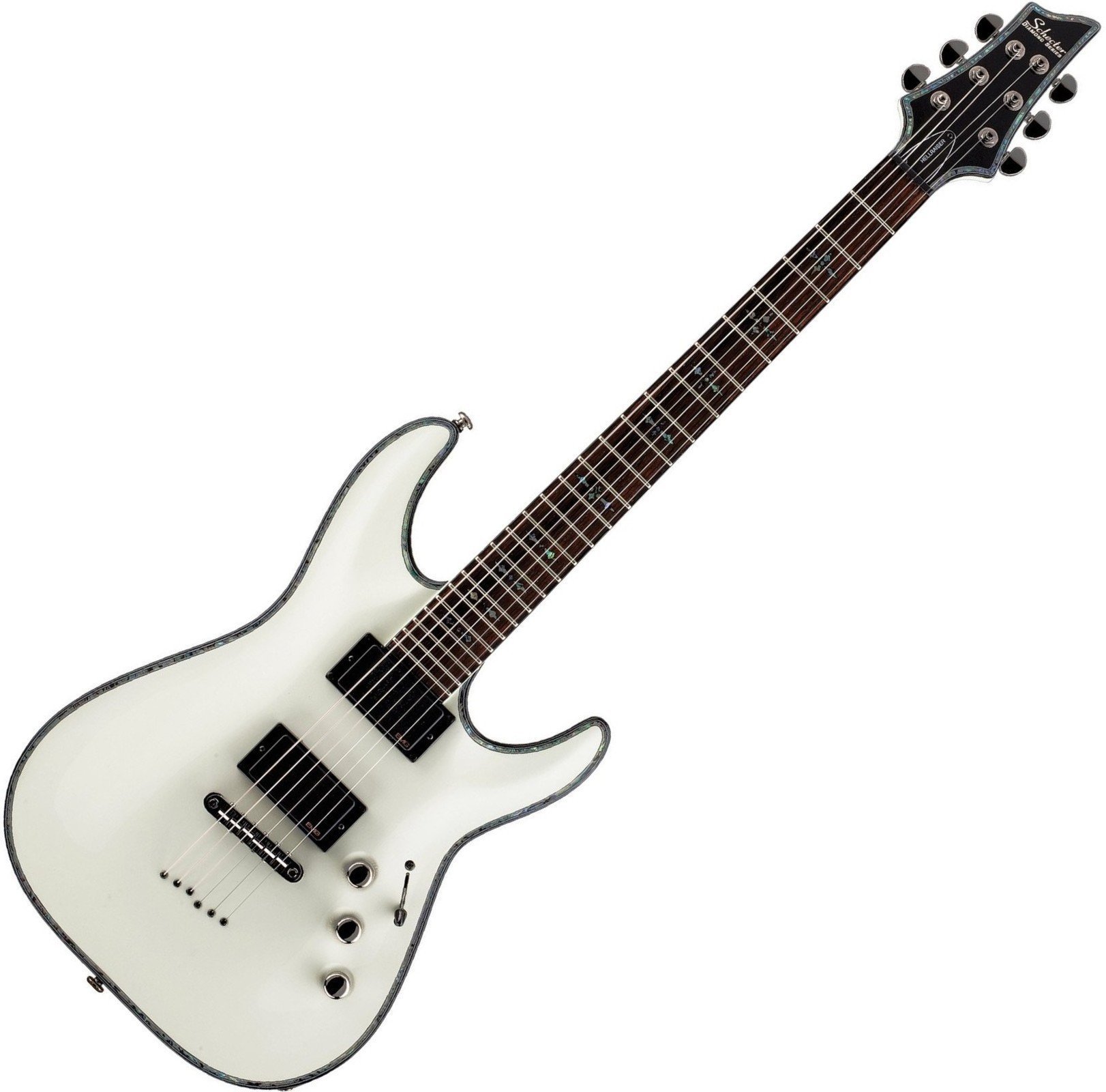 Elektrisk guitar Schecter C1 Hellraiser hvid