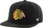 Хокейна шапка с козирка Chicago Blackhawks NHL '47 No Shot Captain Black Хокейна шапка с козирка