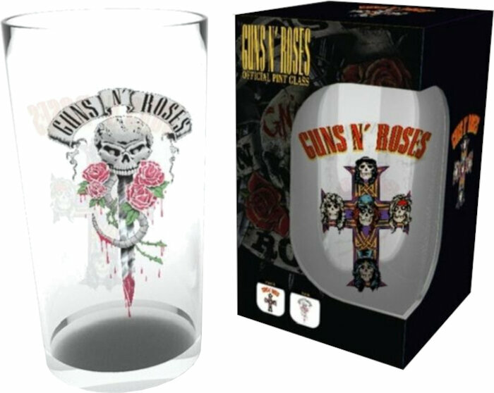 Glass Guns N' Roses Logo Glass