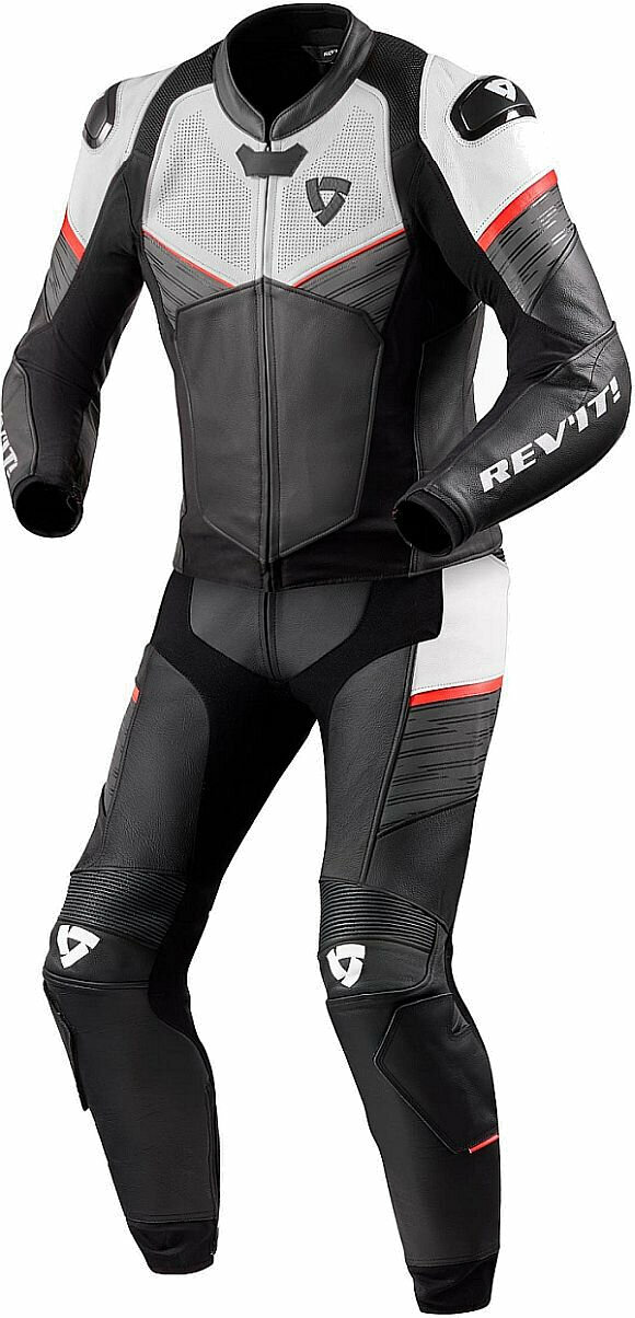 Two-piece Motorcycle Suit Rev'it! Combi Beta Black/White 54 Two-piece Motorcycle Suit