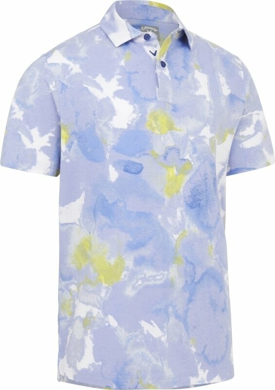 Camiseta polo Callaway Mens Thermal Dye Print Polo Mazarine Blue S Camiseta polo