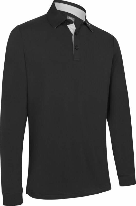 Camisa pólo Callaway Mens Long Sleeve Performance Polo Caviar XL Camisa pólo