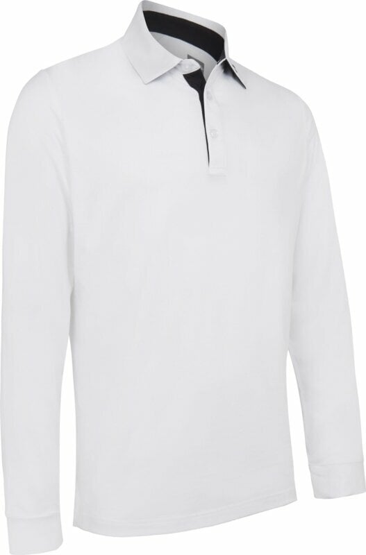 Camiseta polo Callaway Mens Long Sleeve Performance Polo Bright White S Camiseta polo