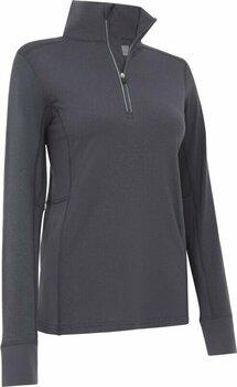 Pulover s kapuco/Pulover Callaway Womens Space Dye Heather Aquapel Thermal 1/4 Zip Ebony Heather L - 1