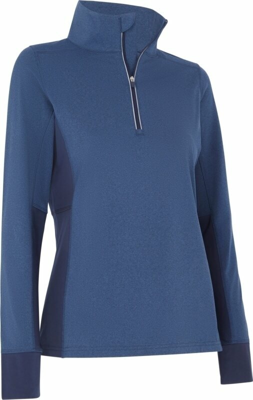 Hoodie/Trui Callaway Space Dye Heather Aquapel Thermal 1/4 Zip True Navy Heather M Sweatshirt