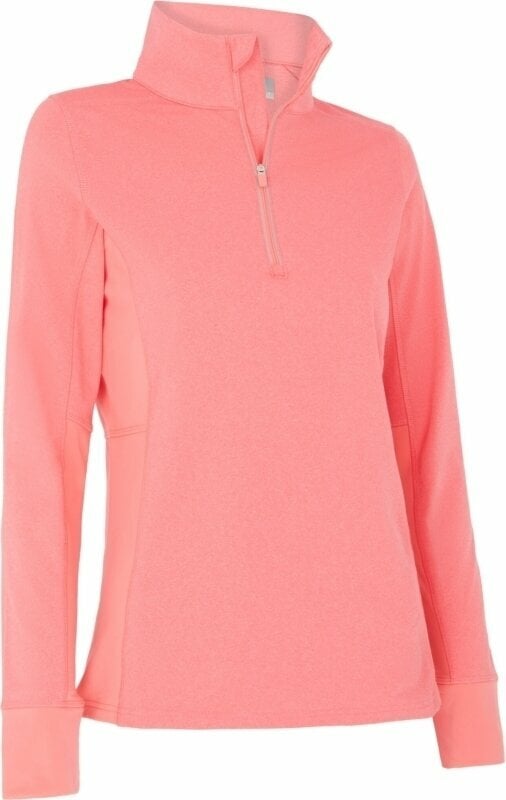 Sudadera con capucha/Suéter Callaway Womens Space Dye Heather Aquapel Thermal 1/4 Zip Coral Paradise Heather XS