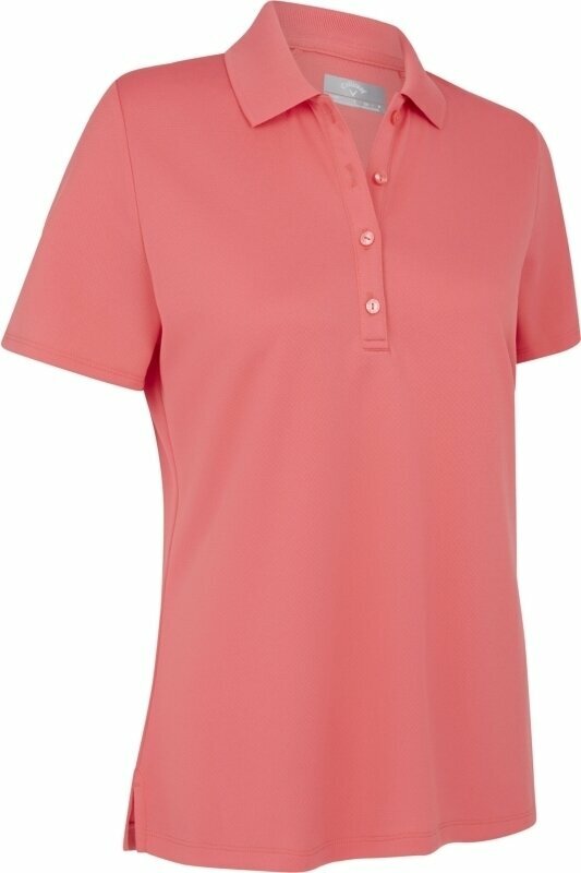 Camiseta polo Callaway Womens Swing Tech Solid Polo Coral Paradise L