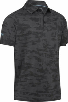 Риза за поло Callaway Mens Digital Camo Jacquard Polo Black Heather S - 1