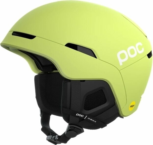 Capacete de esqui POC Obex MIPS Lemon Calcite Matt M/L (55-58 cm) Capacete de esqui