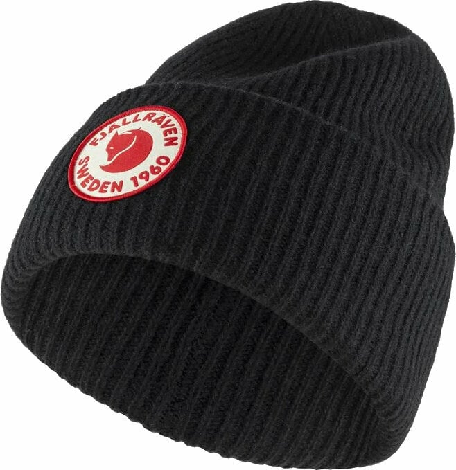 Lyžiarska čiapka Fjällräven 1960 Logo Hat Black Lyžiarska čiapka
