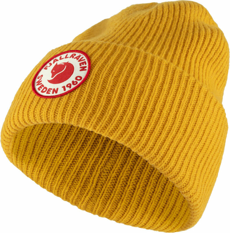 Ski Mütze Fjällräven 1960 Logo Hat Mustard Yellow Ski Mütze