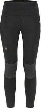 Pantaloni Fjällräven Abisko Trekking Tights Pro W Black/Iron Grey L Pantaloni - 1