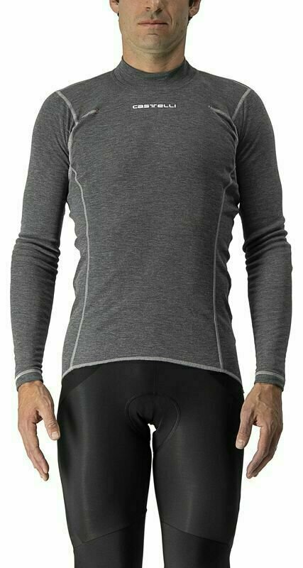 Jersey/T-Shirt Castelli Flanders Warm Long Sleeve Gray S