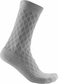 Cycling Socks Castelli Sfida 13 Sock Silver Gray/White S/M Cycling Socks - 1