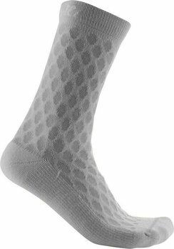 Cycling Socks Castelli Sfida 13 Sock Silver Gray/White L/XL Cycling Socks - 1
