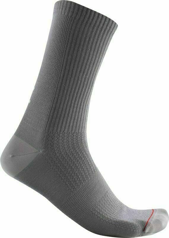 Fietssokken Castelli Bandito Wool 18 Sock Nickel Gray S/M Fietssokken