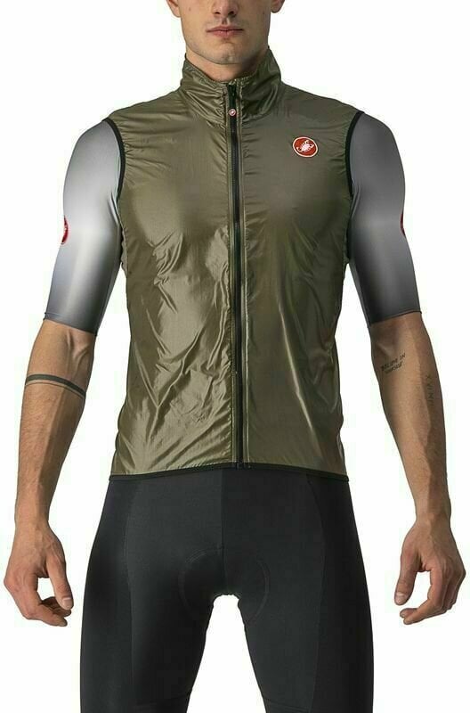 Kerékpár kabát, mellény Castelli Aria Vest Moss Brown XL Mellény