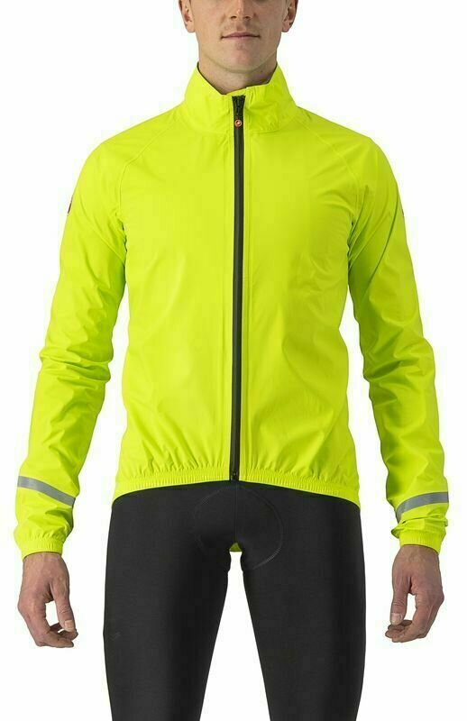 Cyklo-Bunda, vesta Castelli Emergency 2 Rain Jacket Electric Lime S Bunda