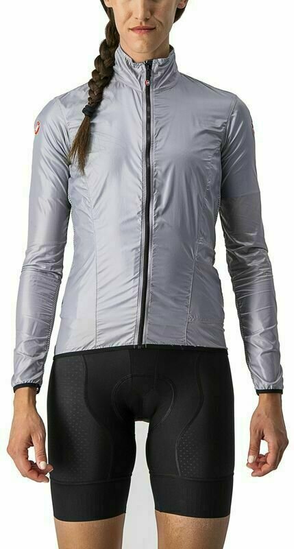 Casaco de ciclismo, colete Castelli Aria Shell W Jacket Silver Gray XS Casaco