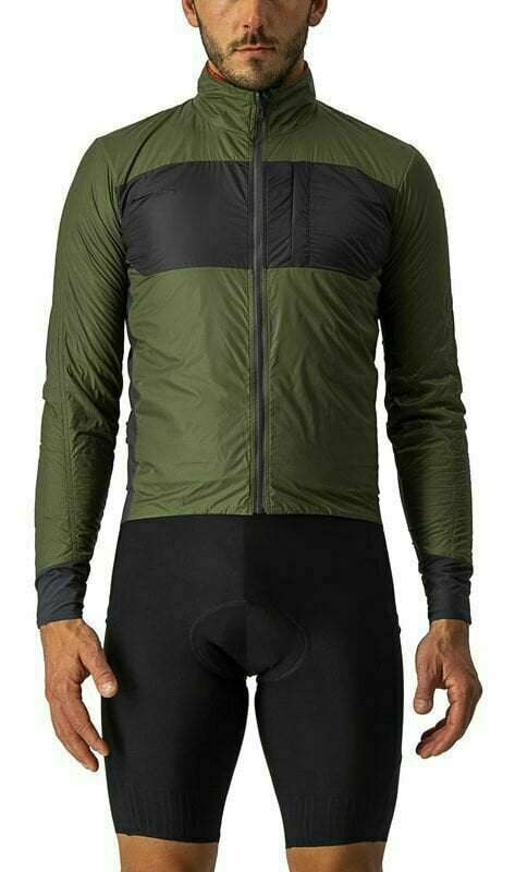 Kolesarska jakna, Vest Castelli Unlimited Puffy Jacket Light Military Green/Dark Gray L Jakna