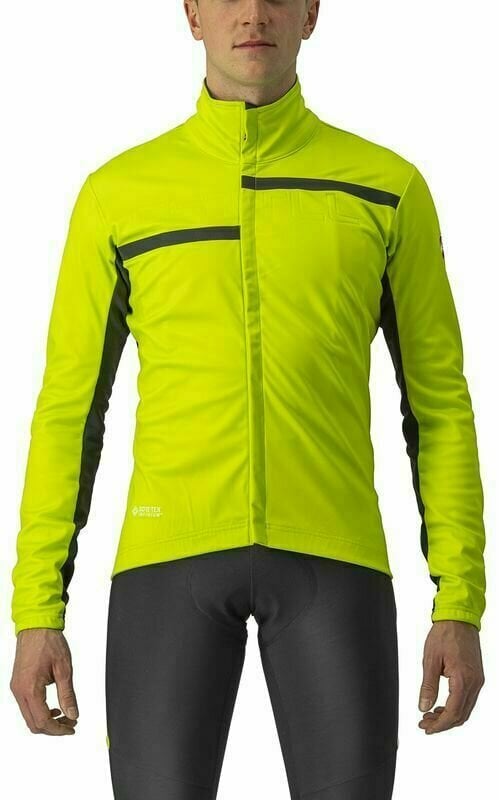 Fahrrad Jacke, Weste Castelli Transition 2 Jacket Electric Lime/Dark Gray-Black XL Jacke