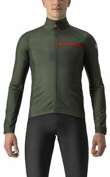Cycling Jacket, Vest Castelli Squadra Stretch Jacket Military Green/Dark Gray 3XL Jacket - 1
