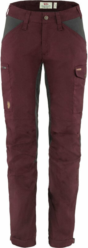 Spodnie outdoorowe Fjällräven Kaipak Trousers Curved W Dark Garnet/Dark Grey 34 Spodnie outdoorowe