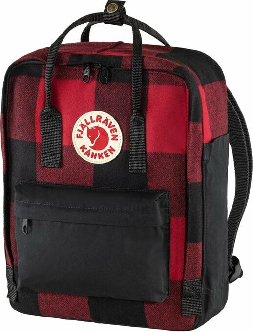 Outdoor Backpack Fjällräven Kånken Re-Wool Red/Black Outdoor Backpack