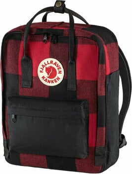 Outdoor Backpack Fjällräven Kånken Re-Wool Red/Black Outdoor Backpack - 1