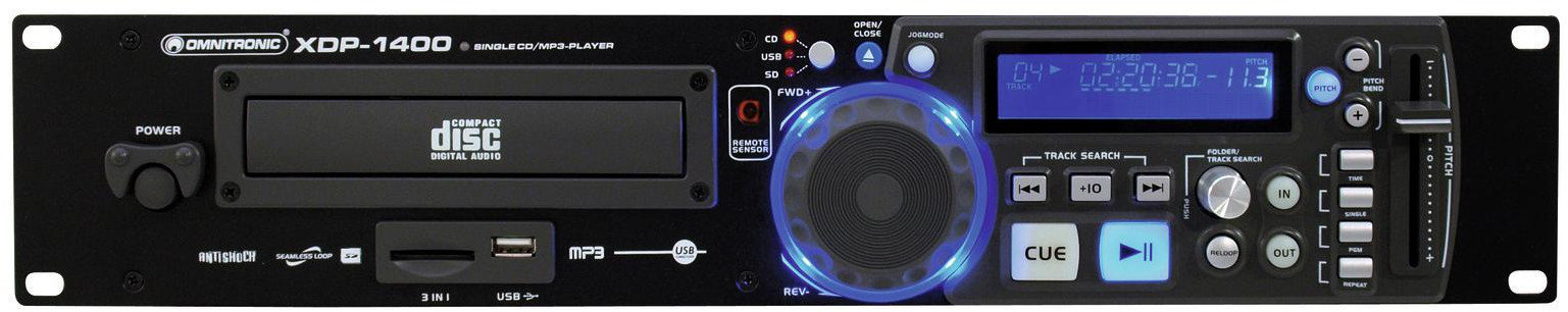 Reproductor de DJ en rack Omnitronic XDP-1400