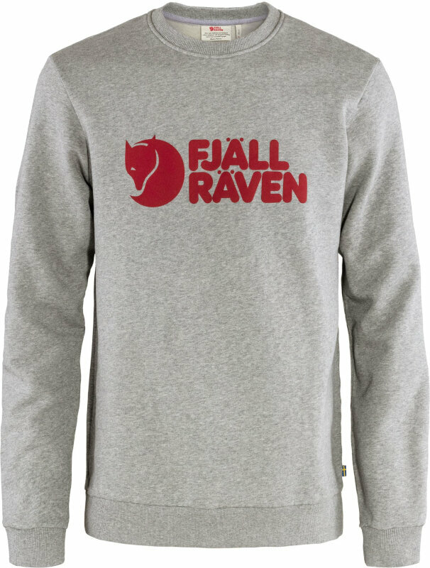 Majica s kapuljačom na otvorenom Fjällräven Logo Sweater M Grey/Melange M Majica s kapuljačom na otvorenom