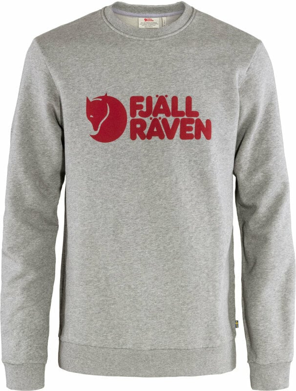 Majica s kapuljačom na otvorenom Fjällräven Logo Sweater M Grey/Melange XL Majica s kapuljačom na otvorenom