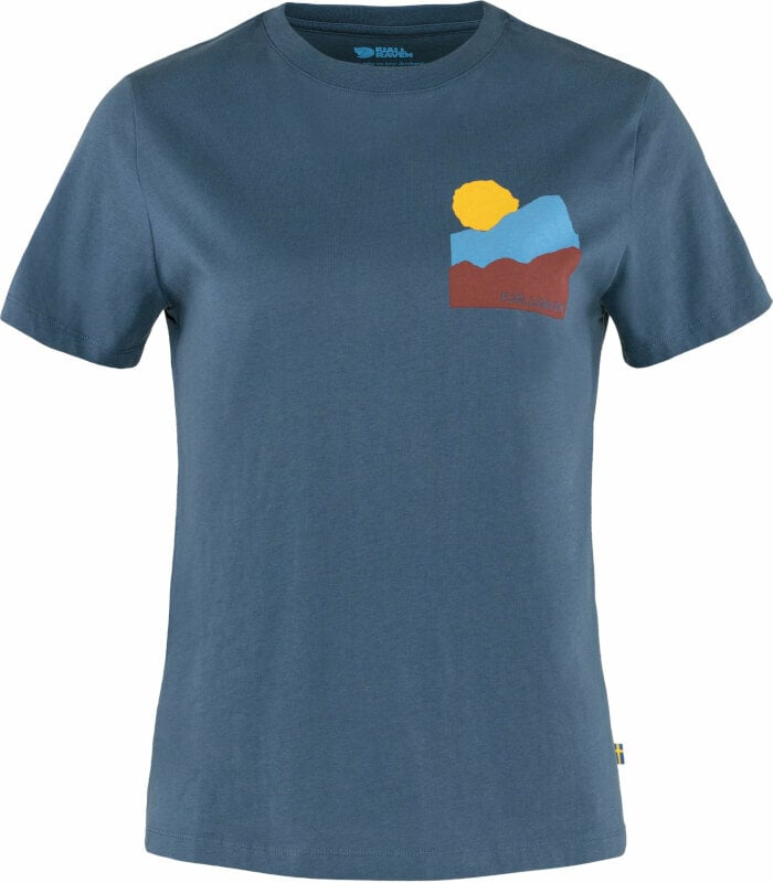 Ulkoilu t-paita Fjällräven Nature T-Shirt W Indigo Blue S Ulkoilu t-paita
