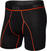 Fitness-undertøj SAXX Kinetic Boxer Brief Black/Vermillion S Fitness-undertøj