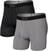 Sous-vêtements de sport SAXX Quest 2-Pack Boxer Brief Black/Dark Charcoal II L Sous-vêtements de sport