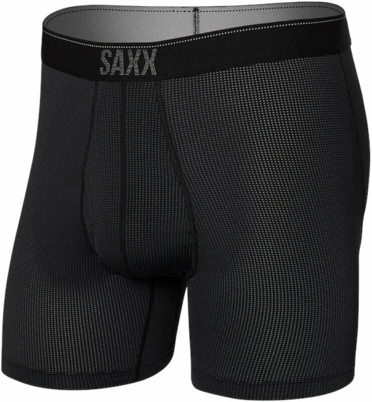 Fitness Unterwäsche SAXX Quest Boxer Brief Black II L Fitness Unterwäsche