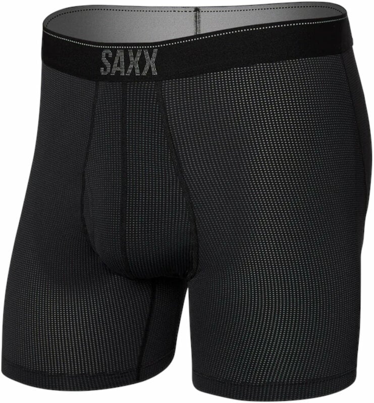 Fitnessondergoed SAXX Quest Boxer Brief Black II S Fitnessondergoed