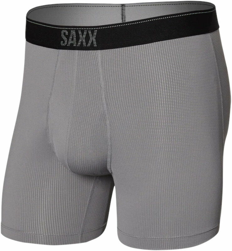Fitness fehérnemű SAXX Quest Boxer Brief Dark Charcoal II M Fitness fehérnemű