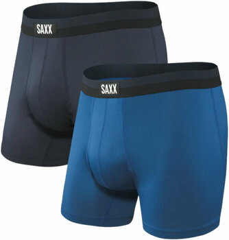 Fitness-undertøj SAXX Sport Mesh 2-Pack Boxer Brief Navy/City Blue XL Fitness-undertøj - 1
