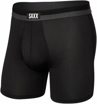 Aktivno spodnje perilo SAXX Sport Mesh Boxer Brief Black L Aktivno spodnje perilo - 1