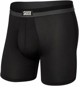 Fitness Underwear SAXX Sport Mesh Boxer Brief Black M Fitness Underwear - 1