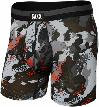 Fitness Underwear SAXX Sport Mesh Boxer Brief Graphite Digi Quake Camo L Fitness Underwear - 1