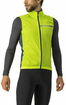 Cycling Jacket, Vest Castelli Squadra Stretch Vest Electric Lime/Dark Gray S Vest - 1
