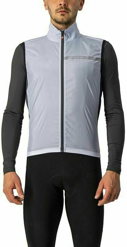 Giacca da ciclismo, gilet Castelli Squadra Stretch Vest Silver Gray/Dark Gray XL Veste