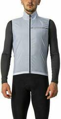 Cycling Jacket, Vest Castelli Squadra Stretch Silver Gray/Dark Gray