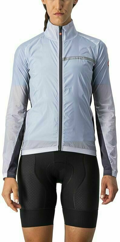 Cycling Jacket, Vest Castelli Squadra Stretch W Jacket Silver Gray/Dark Gray XS Jacket