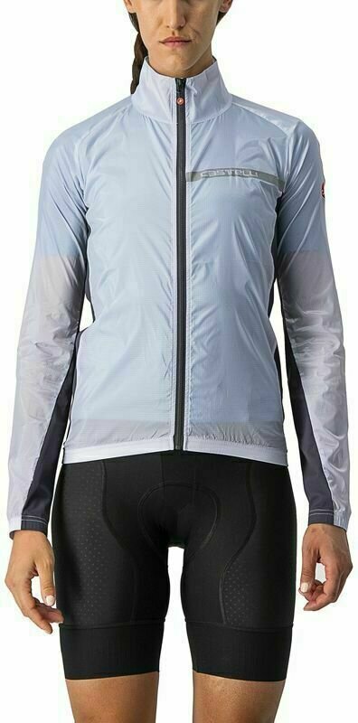 Chaqueta de ciclismo, chaleco Castelli Squadra Stretch W Jacket Silver Gray/Dark Gray XL Chaqueta