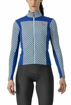 Kerékpár kabát, mellény Castelli Sfida 2 Jersey FZ Sodalite Blue/Sterling Blue XS Dzsörzi - 1
